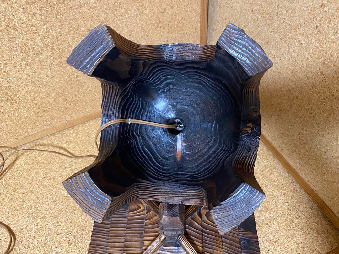 焼杉灯籠　茶道用品　アンティーク工芸品