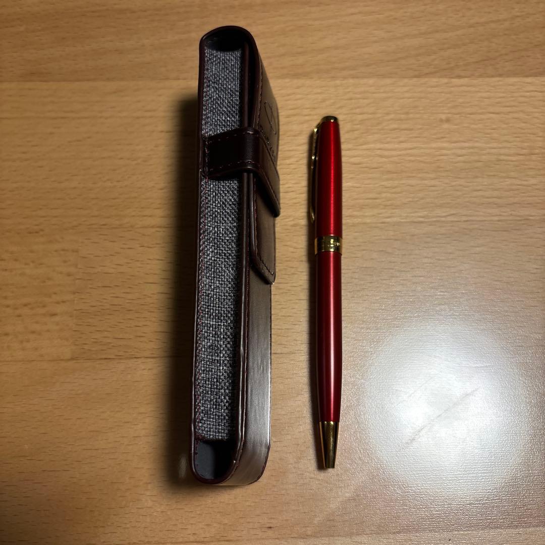 Parker レザーペンケース付きParker ボールペン
