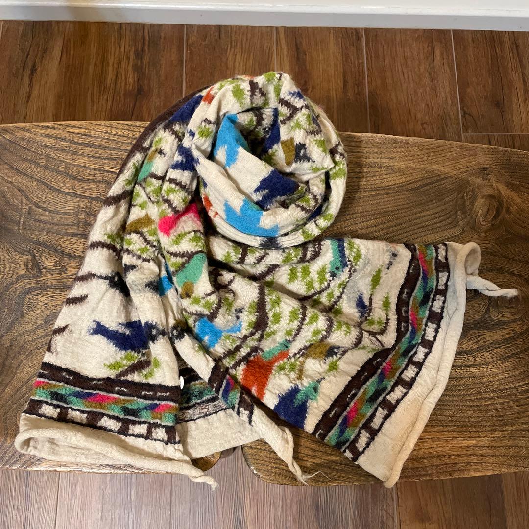 KAPITAL キャピタル　BIRD TREE HAPPYマフラーマフラー