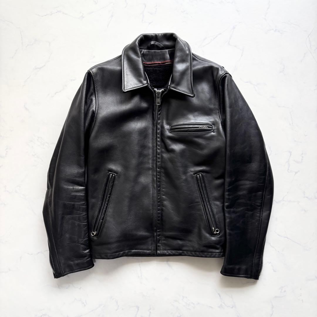 ショット 642 ライダースジャケット ライナー付 USA製 ブラック 34