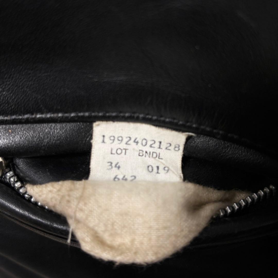 ショット 642 ライダースジャケット ライナー付 USA製 ブラック 34