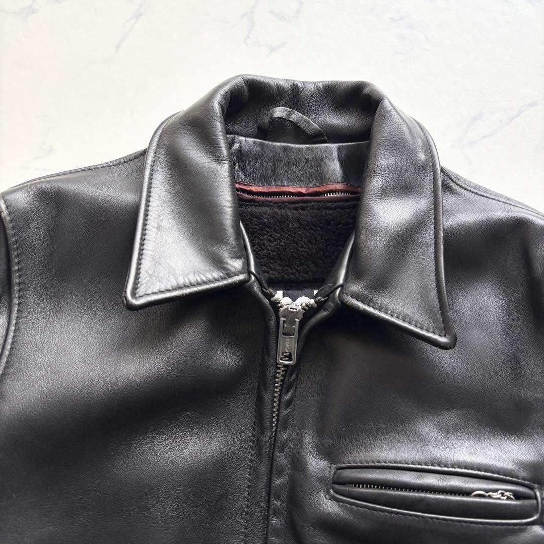 ショット 642 ライダースジャケット ライナー付 USA製 ブラック 34