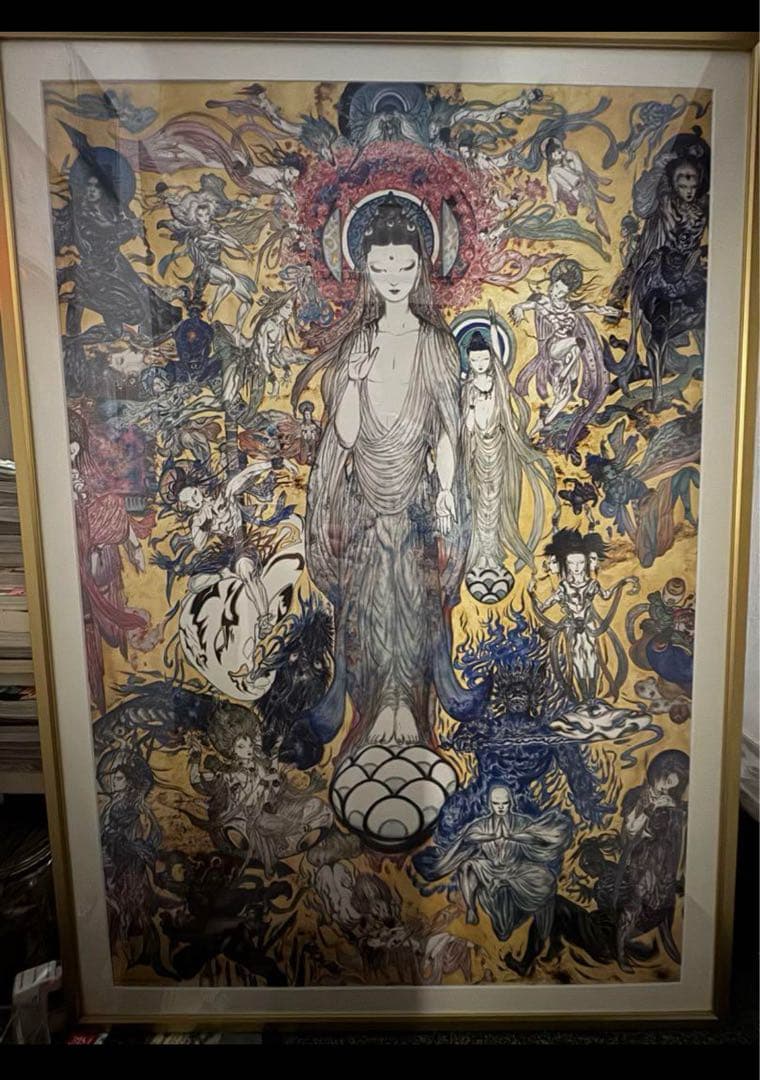 天野喜孝　法華経　日蓮　絵画　アートポスター 現代アート 仏教テーマ 絵画