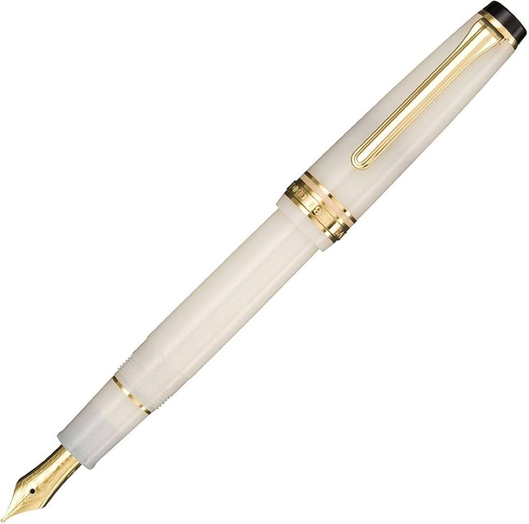 【新品・未使用】セーラー万年筆 名月 中細 SAILORホワイト 名入り