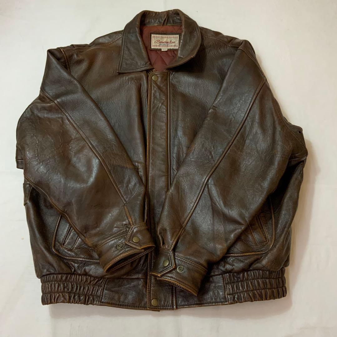 A/W BONMERLEN ボンマーレン レザージャケット 4L ブラウン