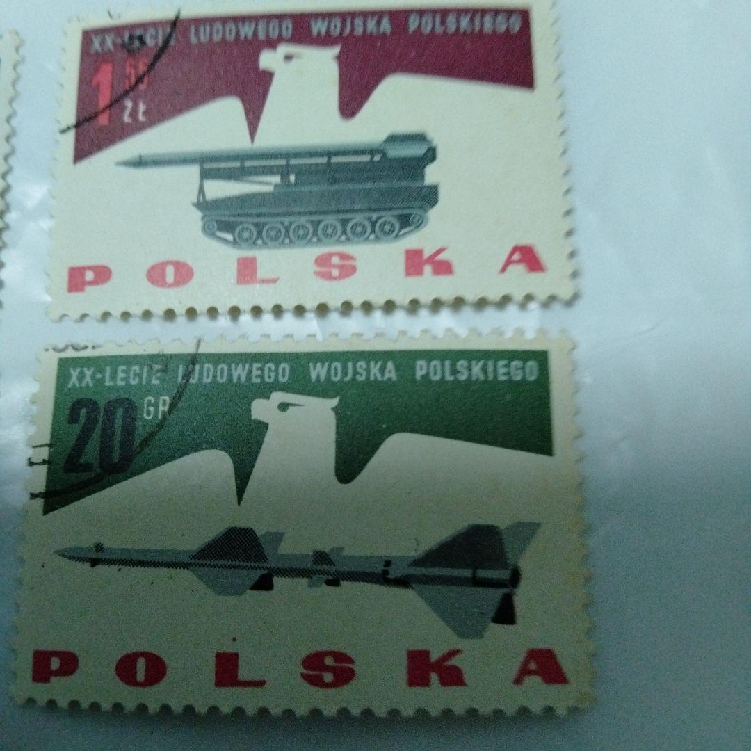 ミリタリー切手　冷戦時代　ポーランド人民軍創立20周年記念切手　T-62