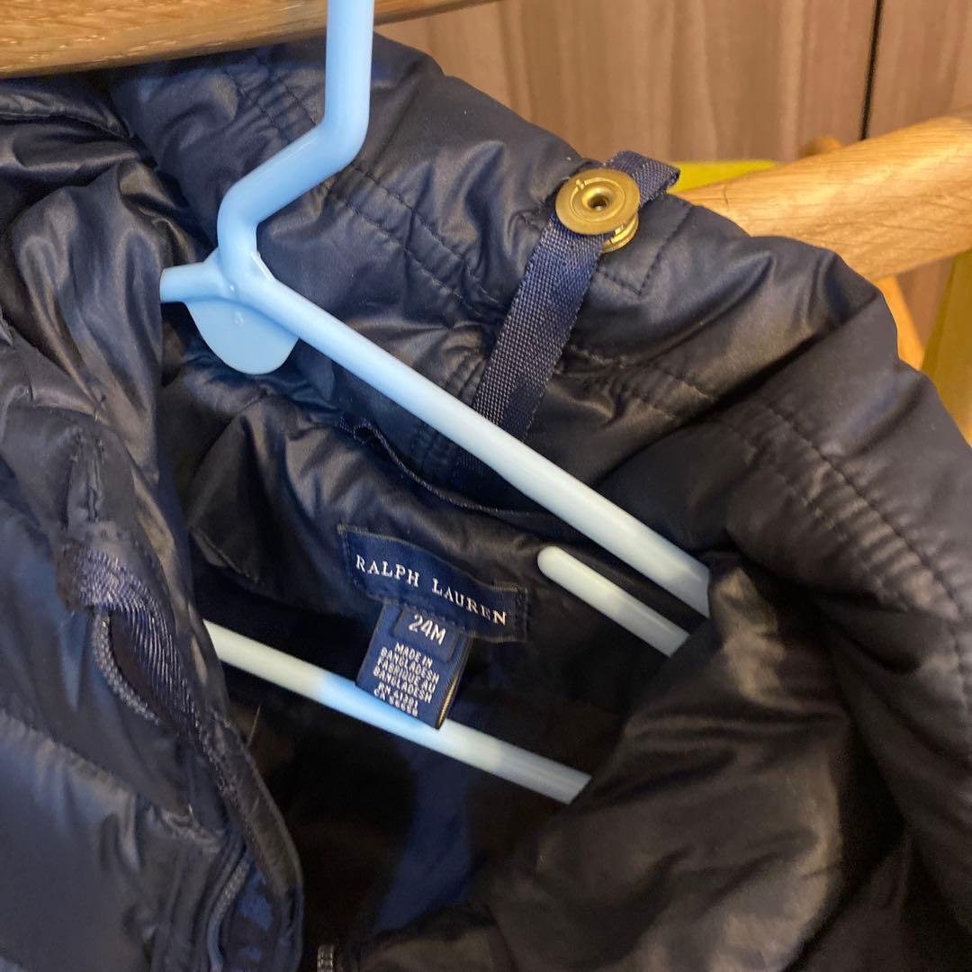 値下げ❣️未使用品❣️ラルフローレンのダウンジャケット24M　ネイビー　男女共用