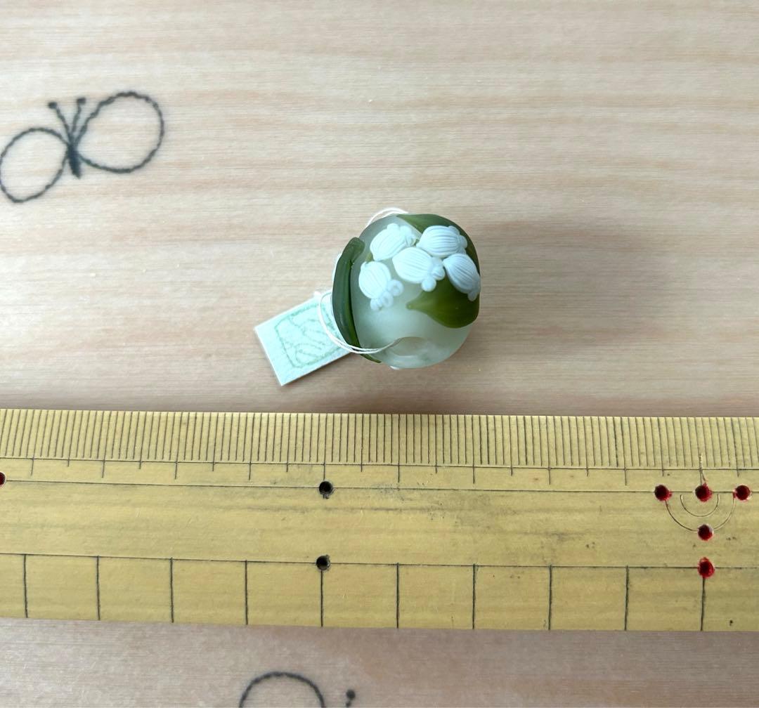 コアガラス　とんぼ玉　鈴蘭　新品未使用