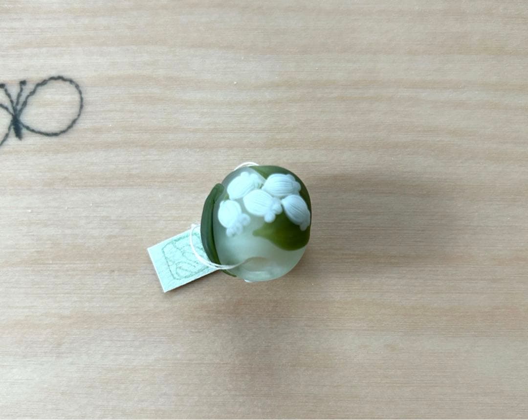 コアガラス　とんぼ玉　鈴蘭　新品未使用