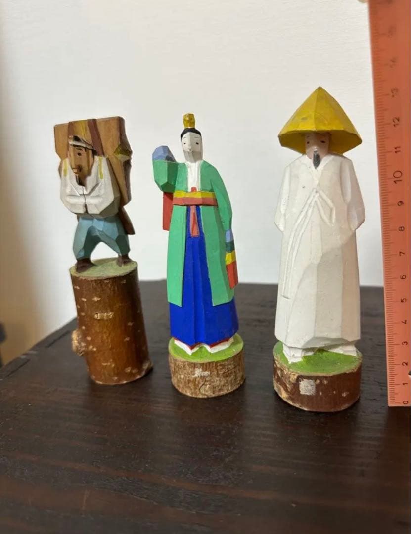 韓国朝鮮手彫り木製郷土玩具セット