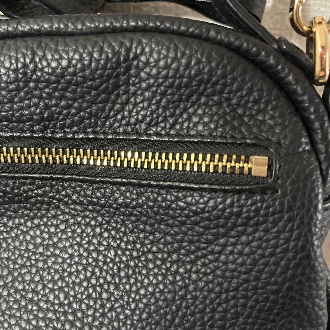 美品ヘイニ　ベビーロシェ ブラックレザーショルダーバッグ