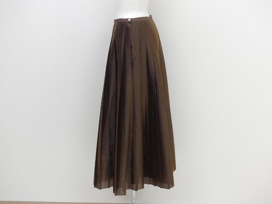 美品★24年Drawer ドゥロワー PRE2タフタプリーツスカート36