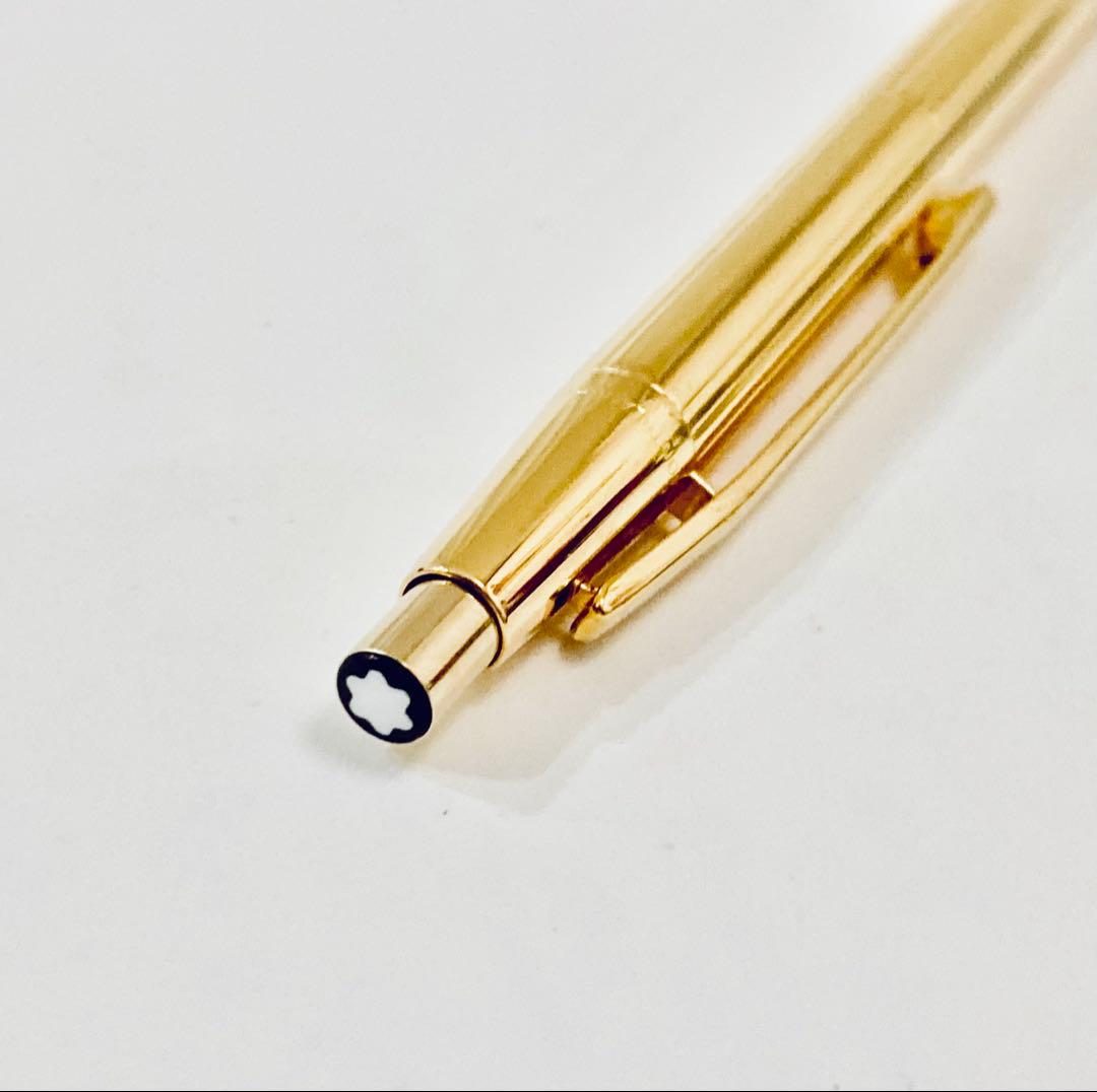 20金張り◆モンブラン高級ボールペン MONTBLANC 1970s美品ゴールド