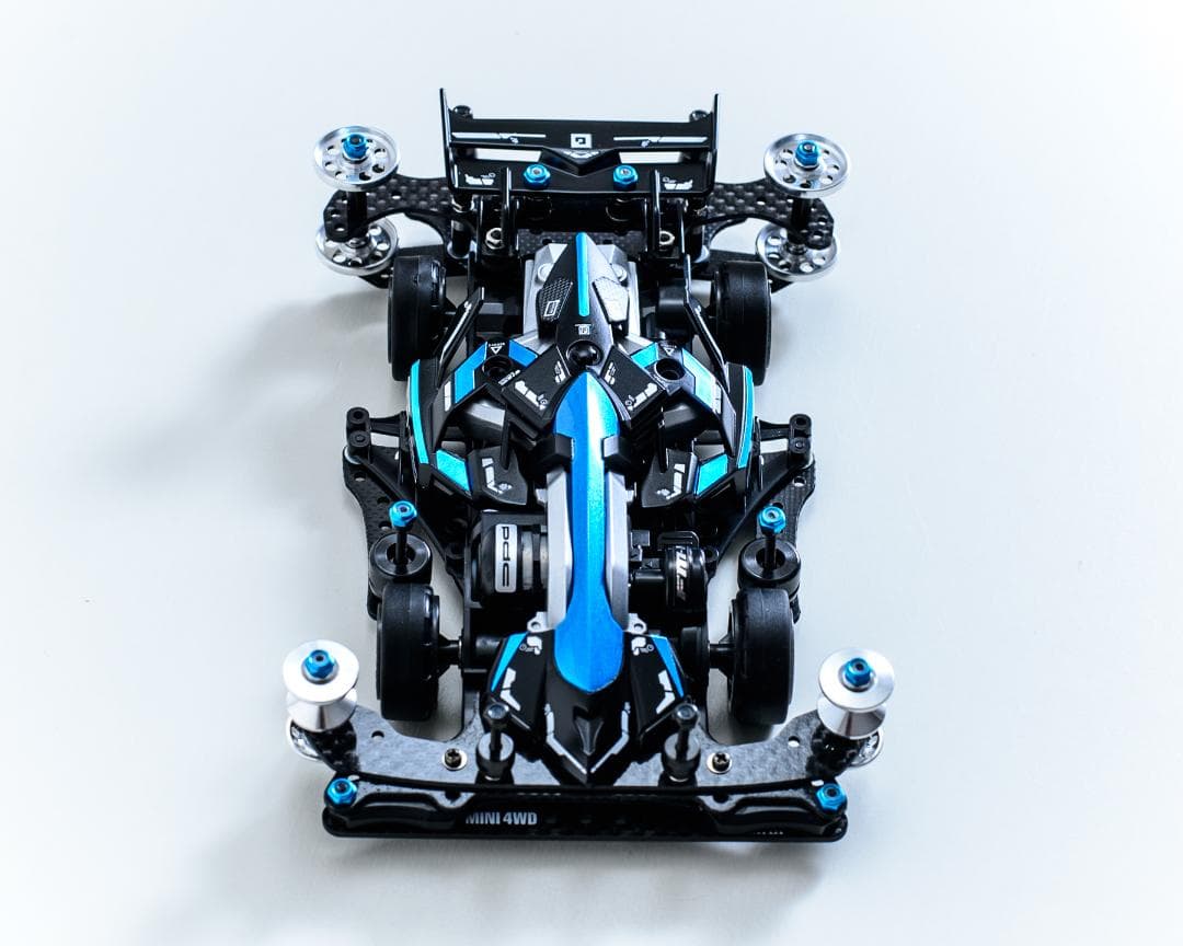 ミニ四駆完成品★マッハフレームFMA BKBLフルベアリング未走行