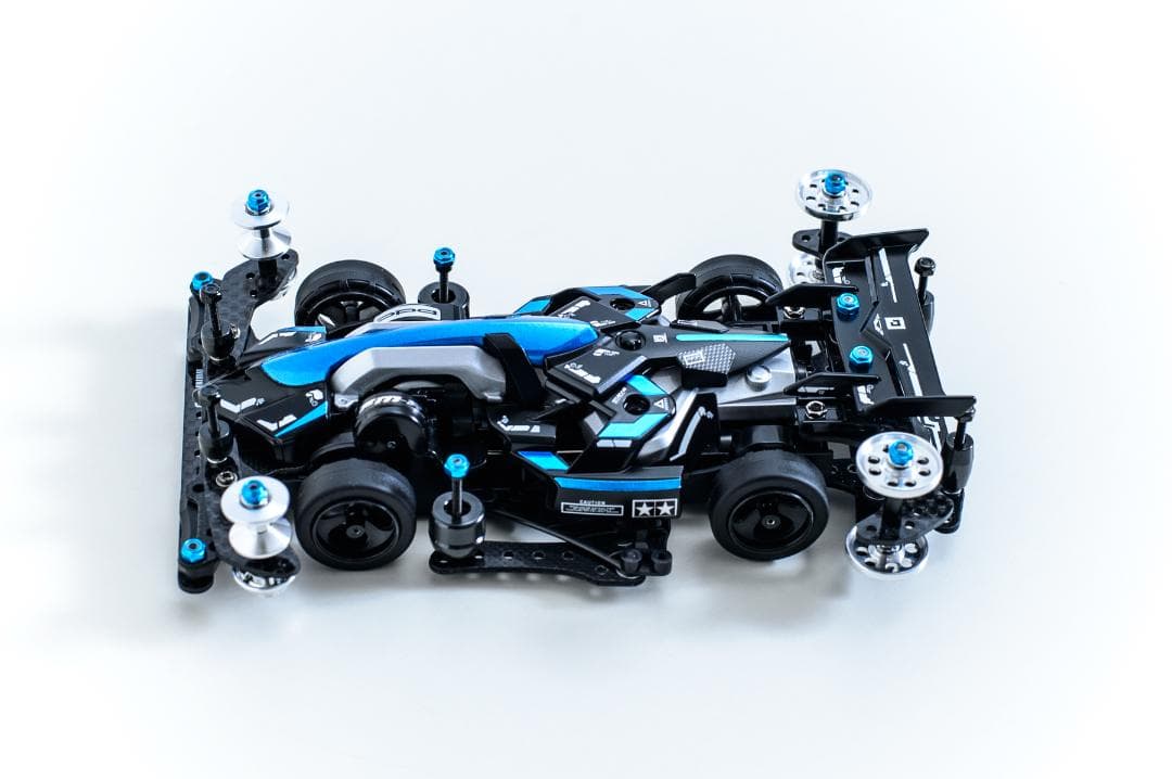 ミニ四駆完成品★マッハフレームFMA BKBLフルベアリング未走行