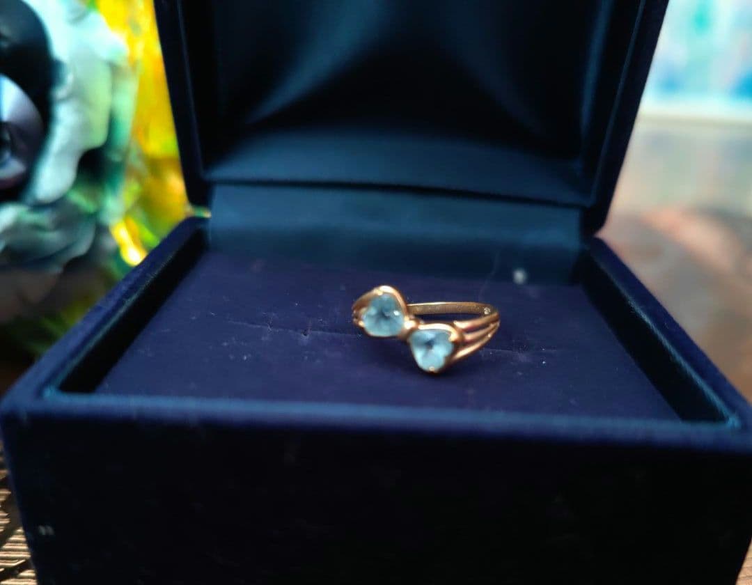 ●ぴの➠アクアマリン　指輪　18金