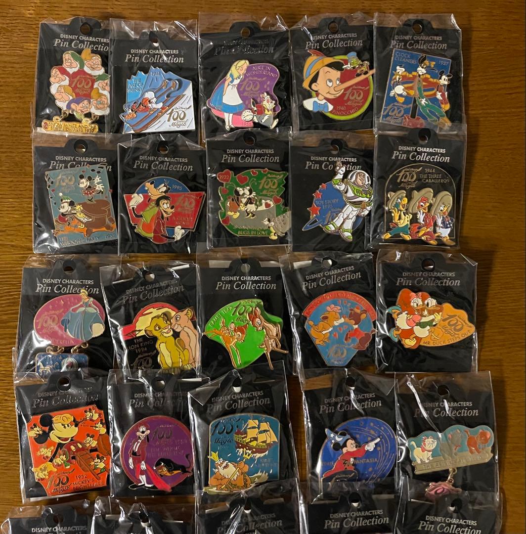 ディズニー　ピン　100 years of magic セット