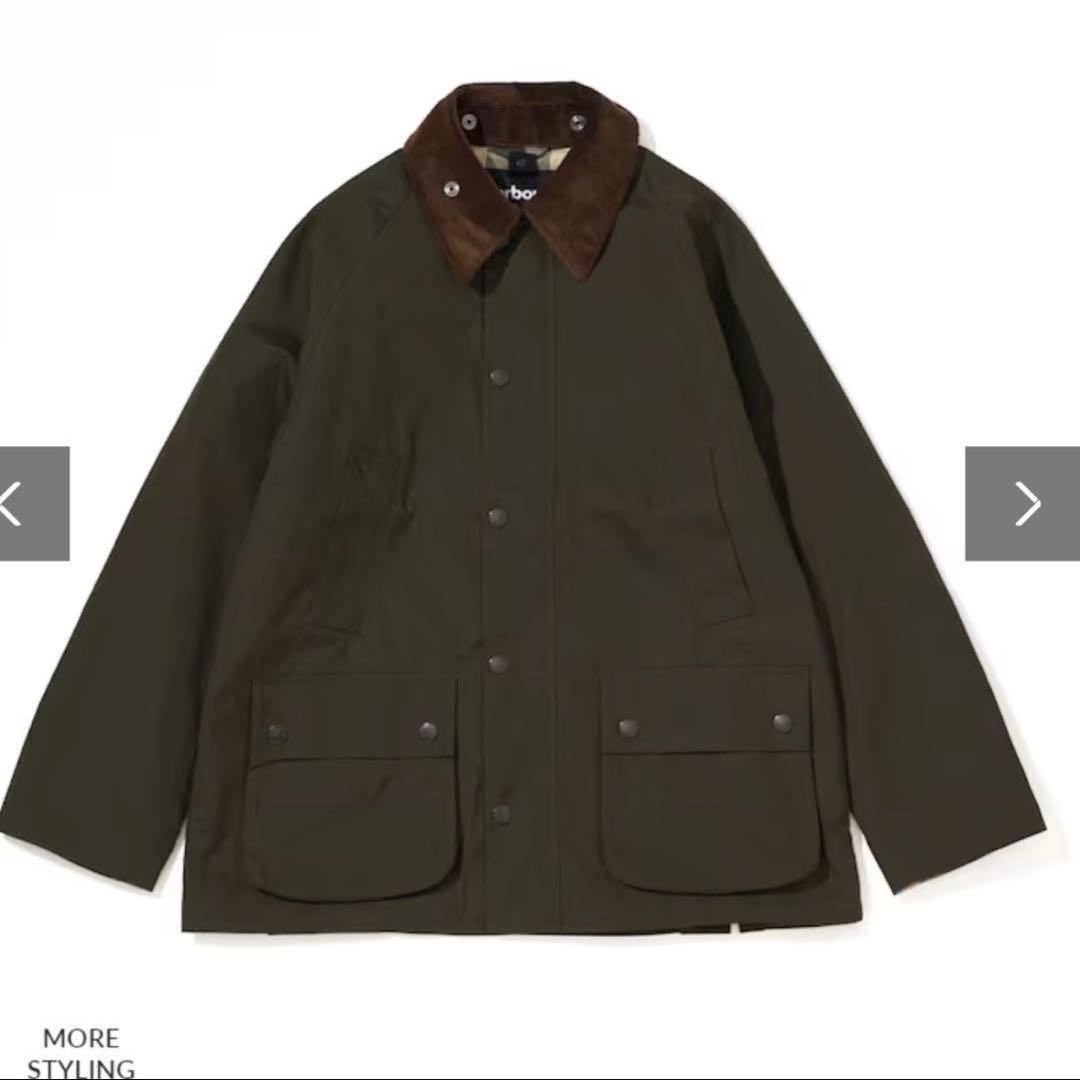 美品　バブアー　ビデイル　ピーチスキン オリーブ　セージ　36 barbour