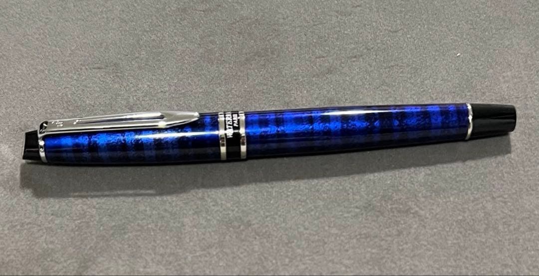 新品未使用 WATERMAN 青 ストライプ 万年筆