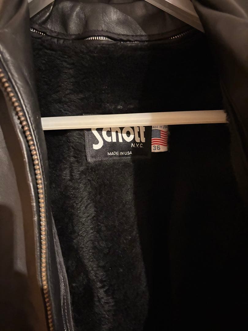ショット　トラッカージャケット schoott レザージャケット　36サイズ