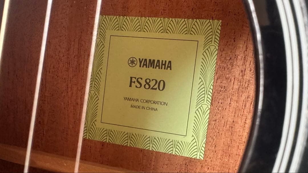 YAMAHA FS820 アコースティックギター ブラック ソフトケース付き