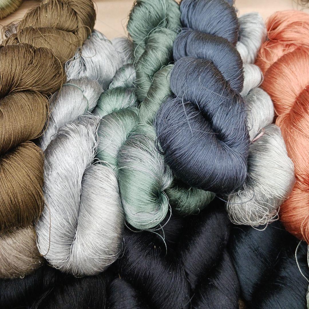 織物、組紐、刺繍、絹糸セット341