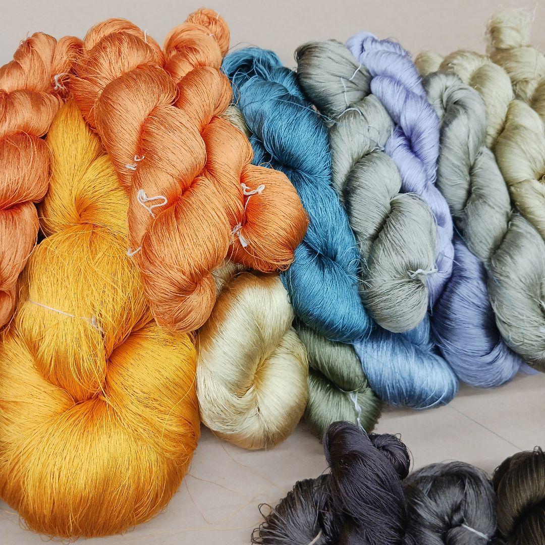 織物、組紐、刺繍、絹糸セット341