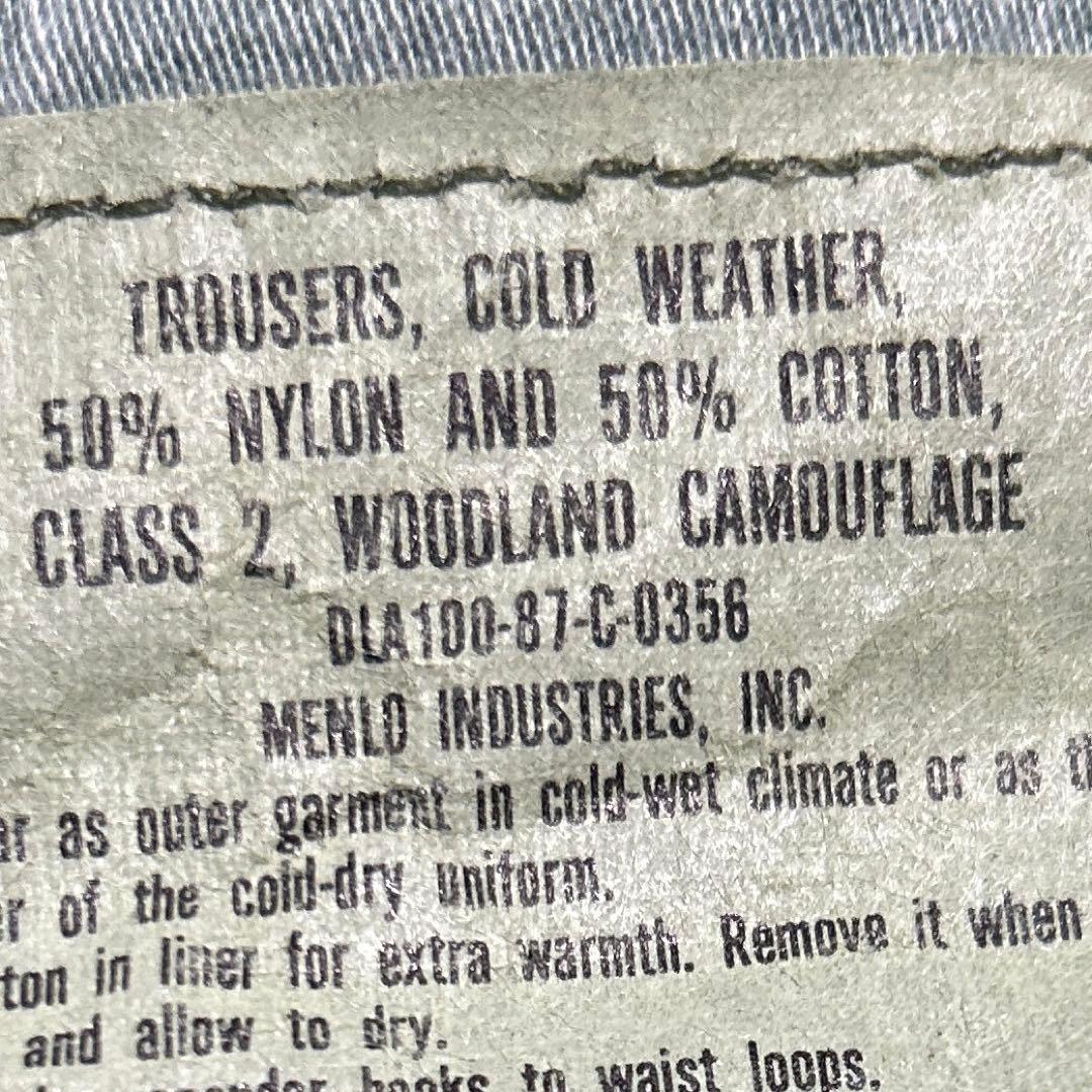 米軍実物 M65 カーゴパンツ ウッドランド カモ サイズ「SMALL-R」