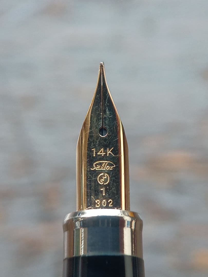 【タグ付き】60年代　セーラー万年筆　ボールペン　万年筆　14K　極細　未使用