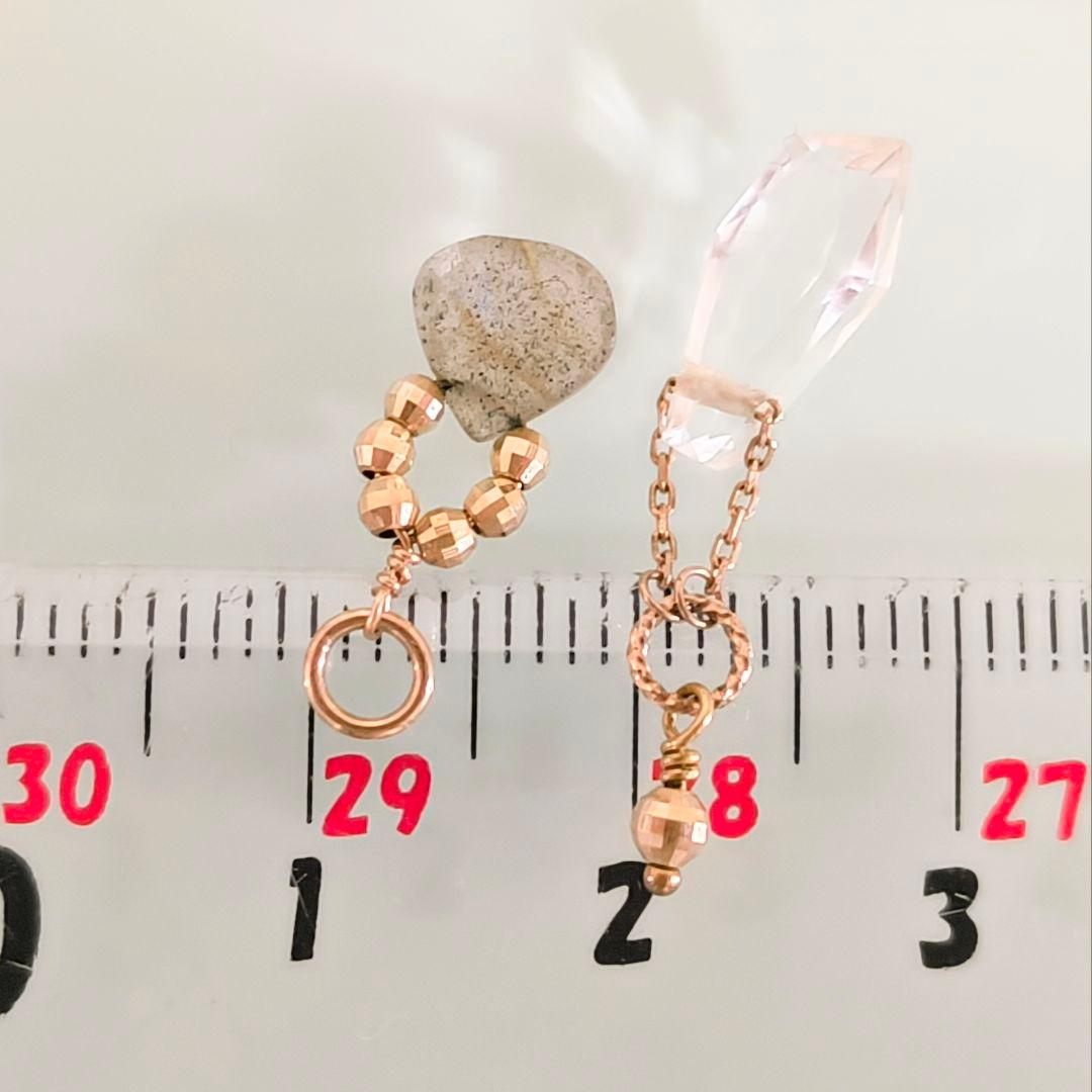 agete　K10 ゴールド　シンプル　フープ　約3cm　中ぶり　ピアス