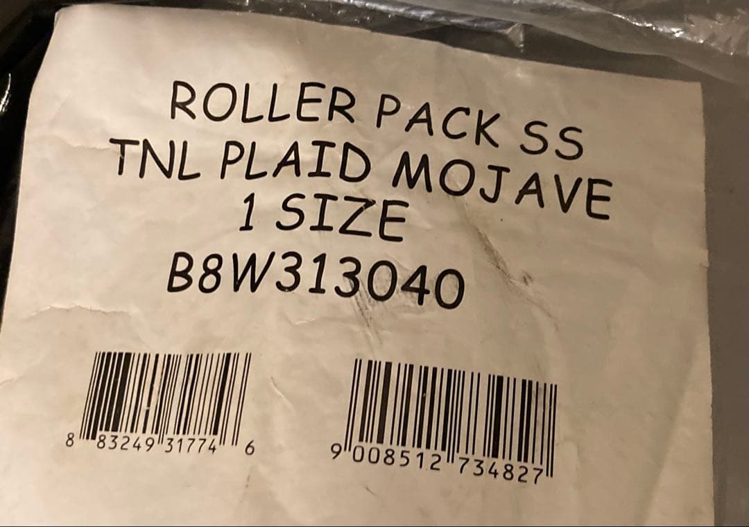 BURTON ローラーパックSS チェック柄 3wayキャリーバッグ　中古品