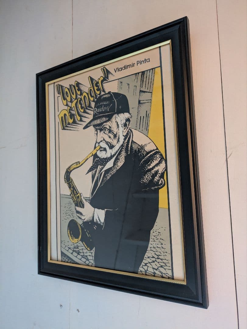 レア ヴィンテージポスター Vladimir Pinta ジャズ JAZZ 額装