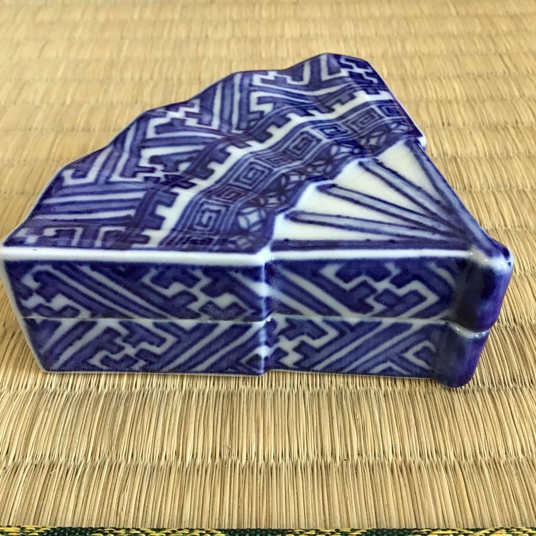 茶道具　香合　開扇香合　味渓窯　永寿作　共箱　S164KG