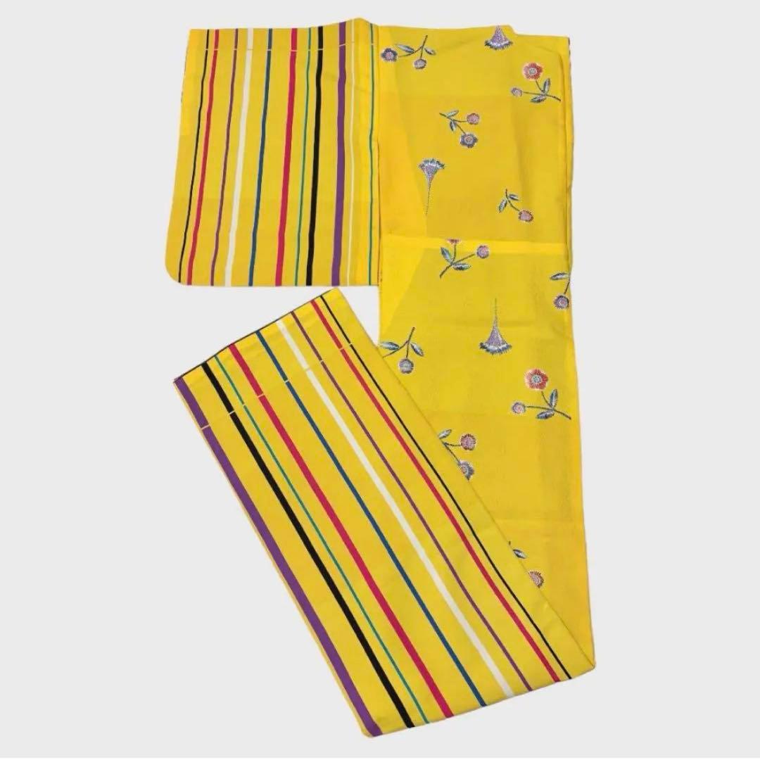 撫松庵　小紋　洗える着物