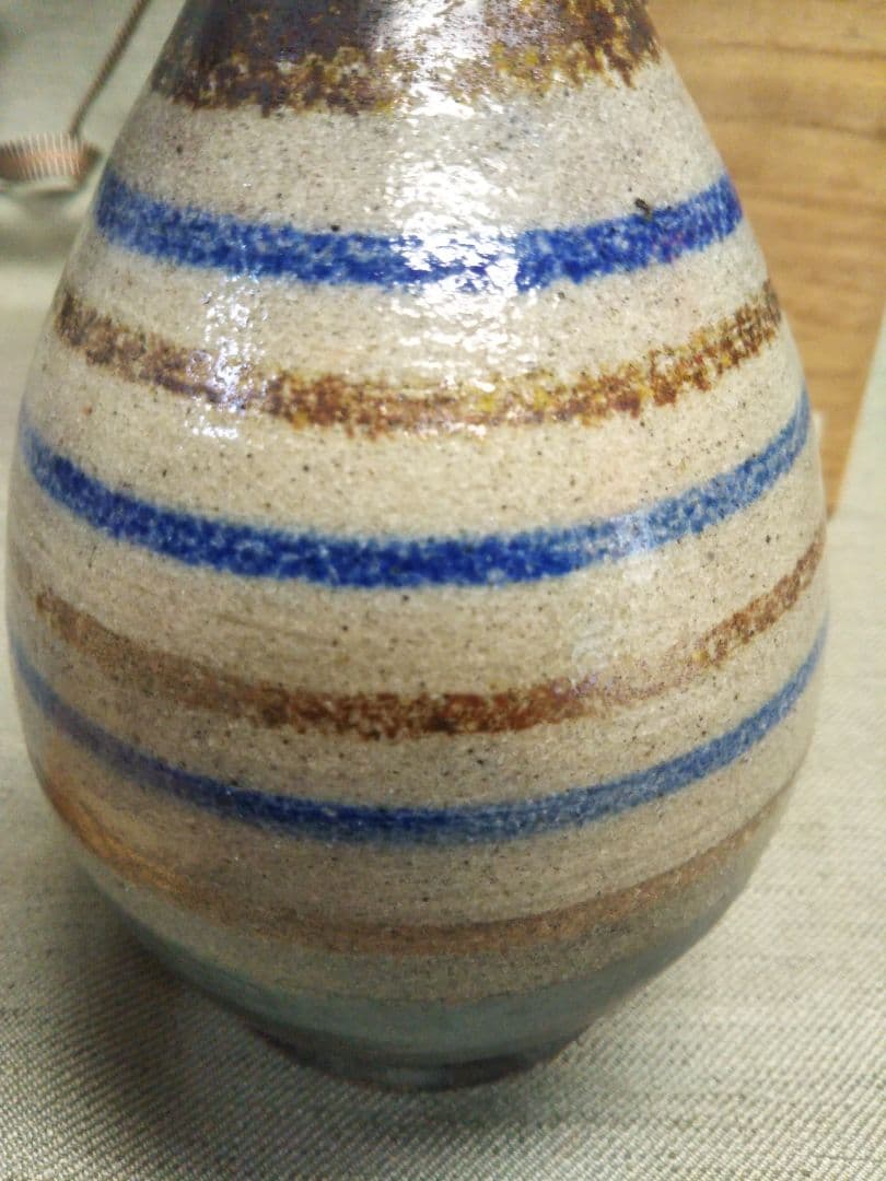 濱田晋作　塩釉徳利　益子焼　濱田庄司の二男