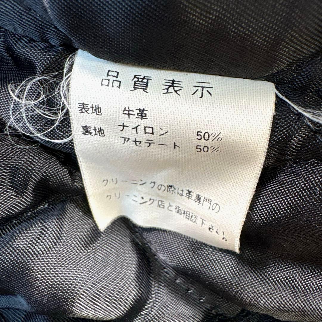 ハーレーダビットソン　レザージャケット　シングル　ライダース　ワッペン　刺繍　黒