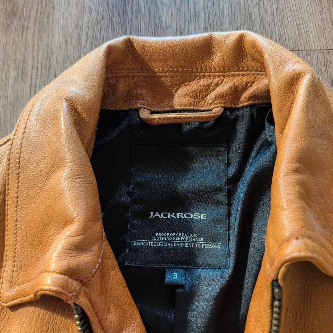 ジャックローズ シングルレザージャケット サイズ3