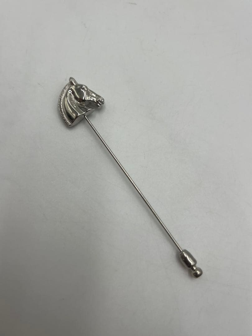 HERMES エルメス ピンブローチ ホース 馬 ホースヘッド ブローチ