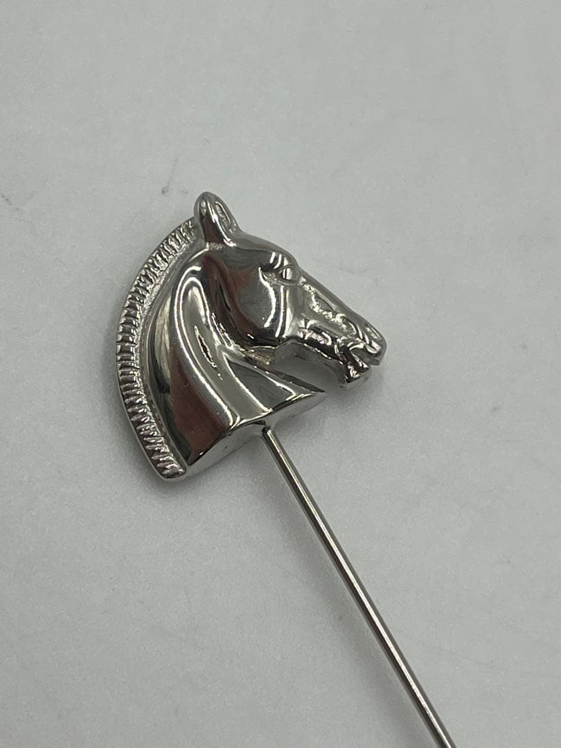 HERMES エルメス ピンブローチ ホース 馬 ホースヘッド ブローチ