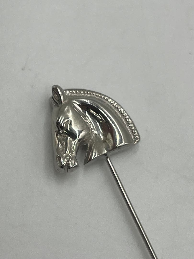 HERMES エルメス ピンブローチ ホース 馬 ホースヘッド ブローチ