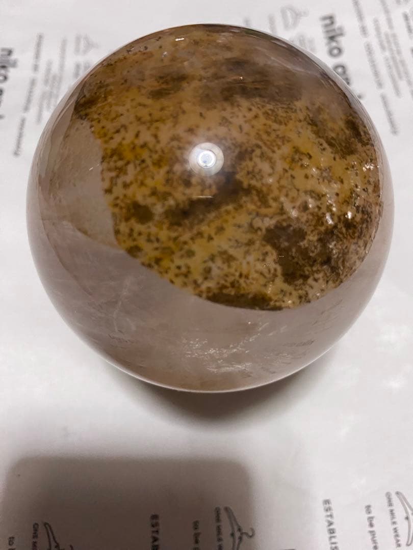 高品質　デンドリティッククォーツ　ローズクォーツ　スフィア　丸玉　天然石