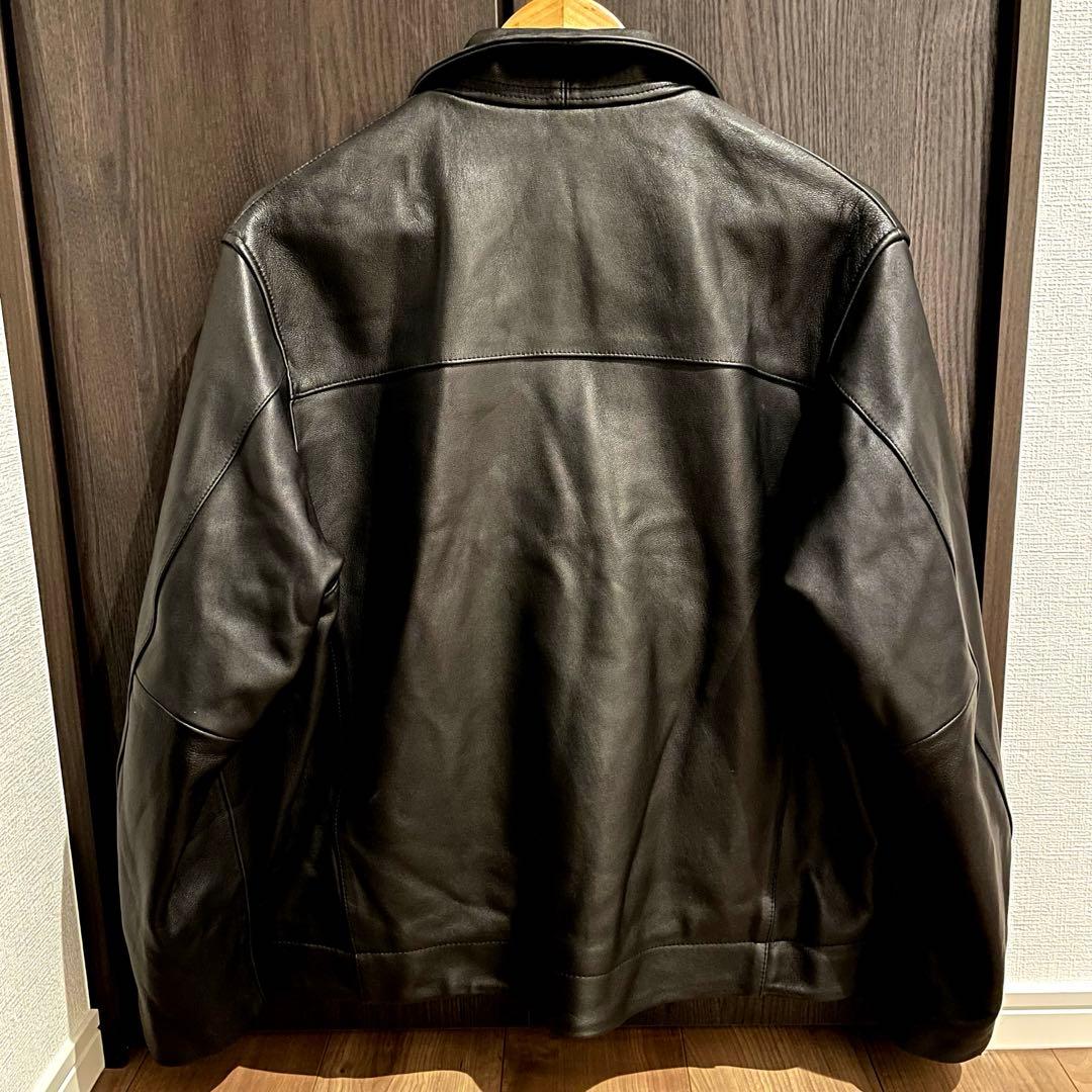 【UNITED ARROWS】 ラムレザー スタンドカラーダブルジップブルゾン