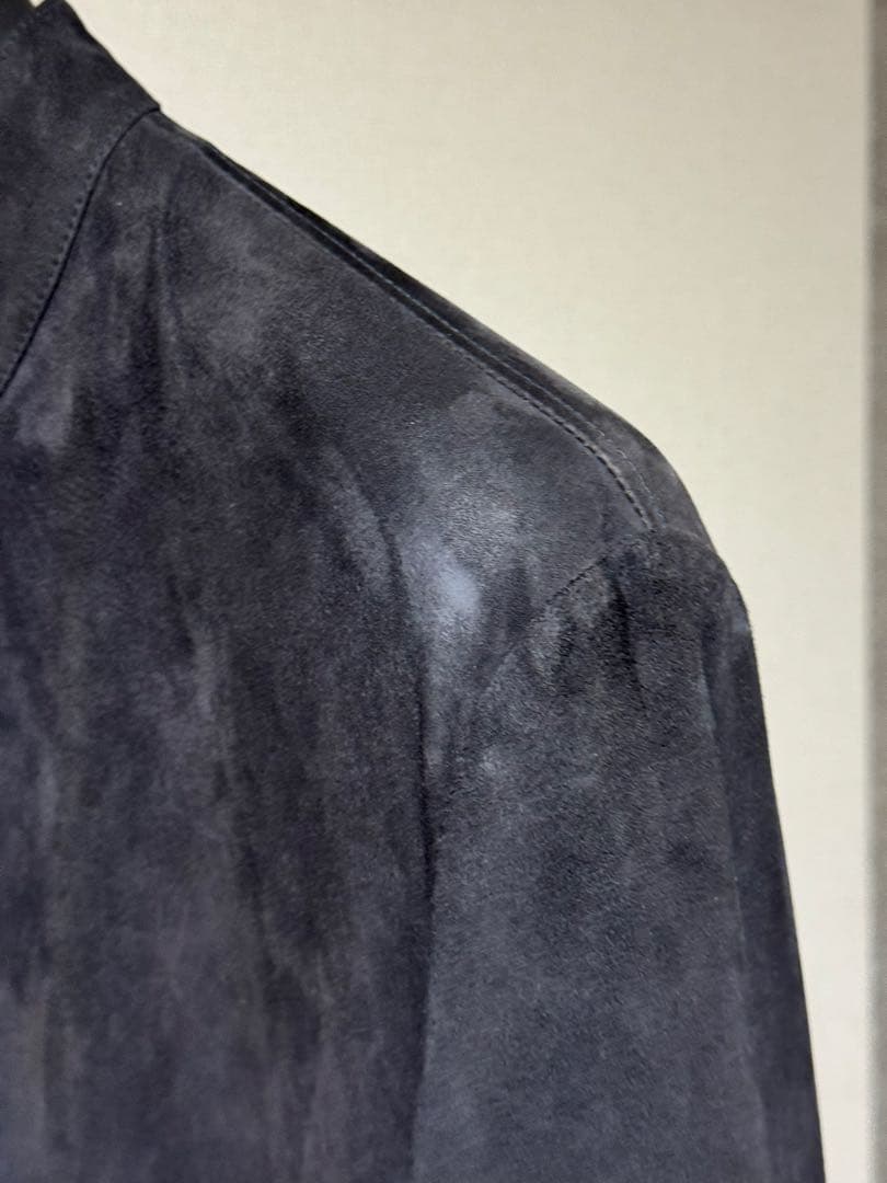 エンポリオアルマーニ ゴートスキン スエード シングルライダースジャケット