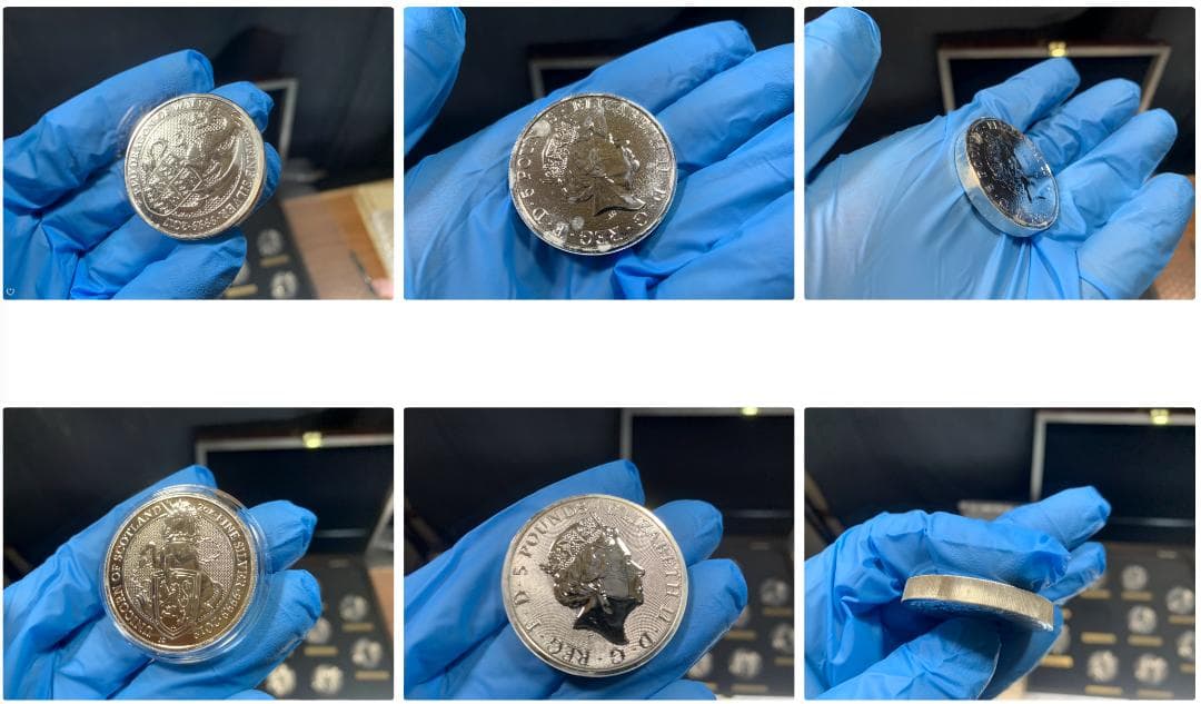 2 オンス銀貨 10枚 クイーンズビースト　コンプリート　専用箱付き