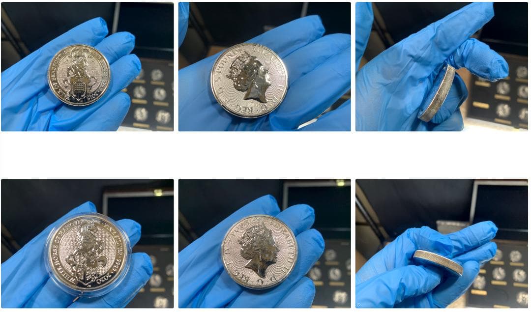 2 オンス銀貨 10枚 クイーンズビースト　コンプリート　専用箱付き