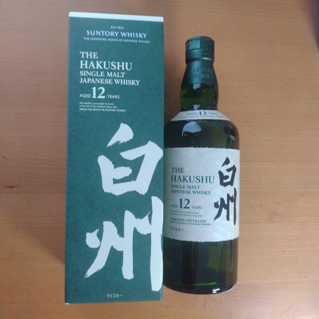 サントリーシングルモルトウイスキー白州12年　未開封箱付き