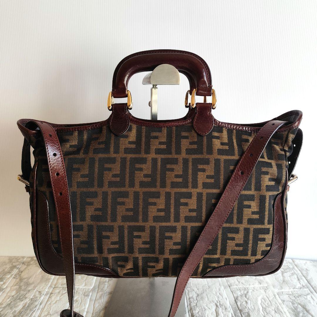 FENDI フェンディ ズッカ柄 2WAY バッグ シリアルカード付き 正規品
