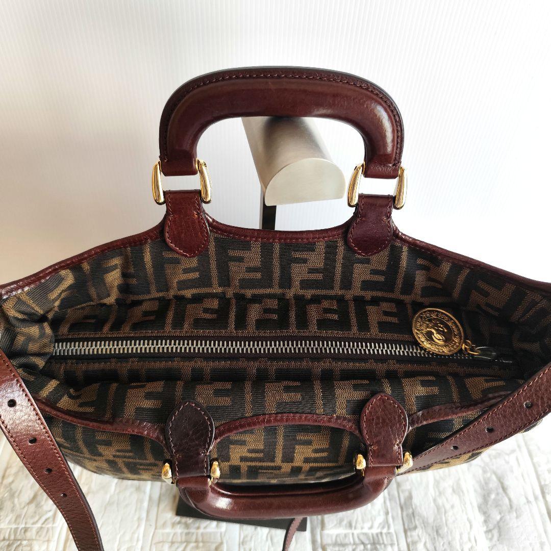 FENDI フェンディ ズッカ柄 2WAY バッグ シリアルカード付き 正規品