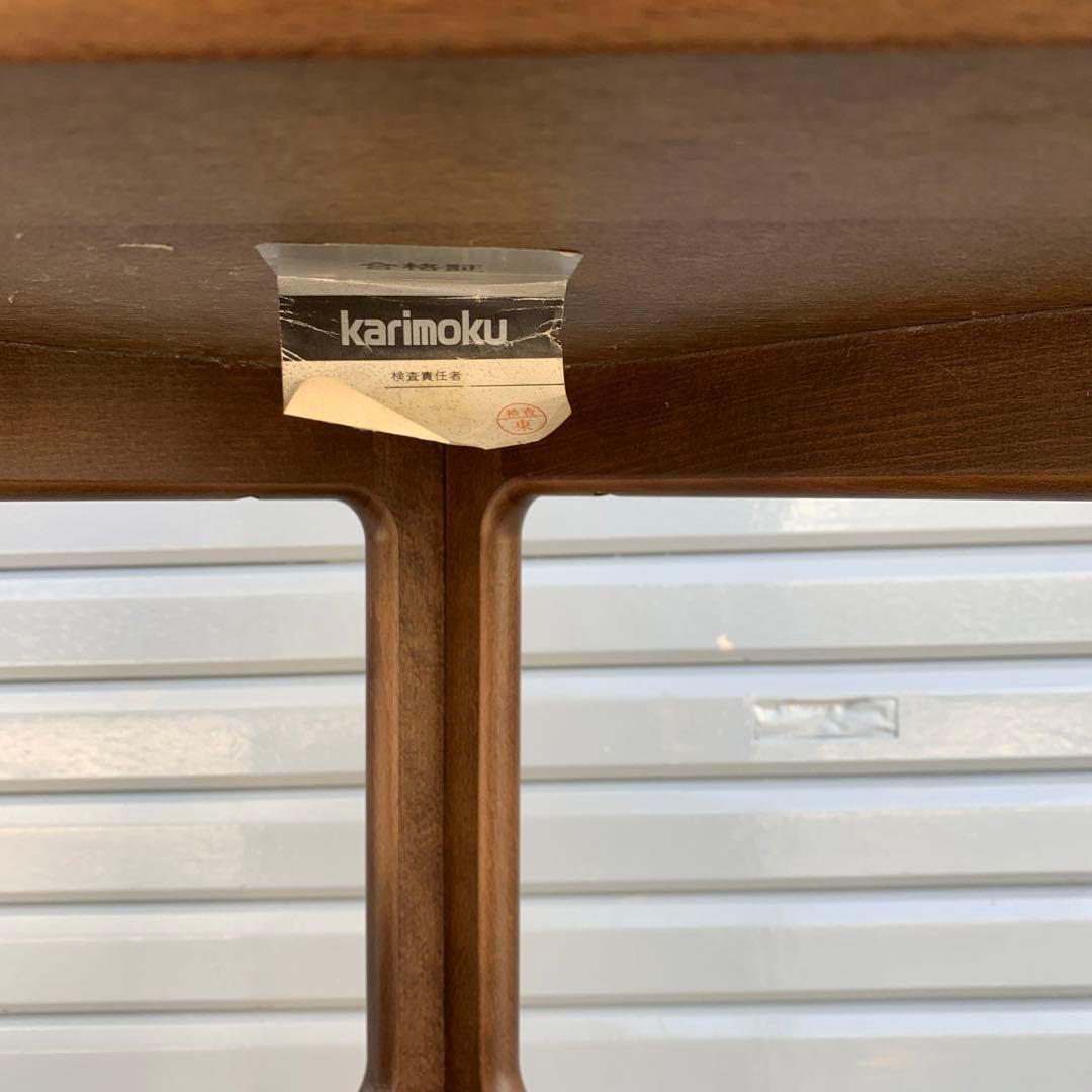 Karimoku カリモク コーナー 花台 電話台 サイドテーブル 三角 収納