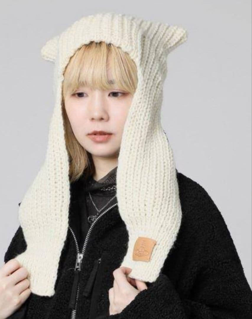 ヴィヴィアンウエストウッド　キャット　イヤーフラップニット　猫耳ニットキャップ